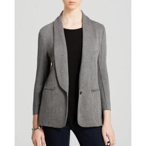 Joie Neville Knit One-Button Blazer Jacket Long Sleeve Heather Gray Size S NWT